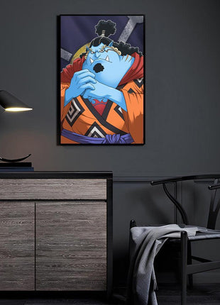 Jinbei Wall Art | One Piece Acrylic, Metal & Canvas - Snapping Turtle Gallery