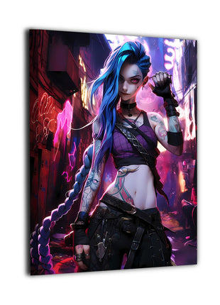 Jinx Wall Art | HD Acrylic, Canvas, Metal Prints, Jinx League of Legends Arcane wall art. 3mm Acrylic, Dye-Sub Metal & Gloss Canvas. Ready to hang. Buy 3 Get 1 FREE!, [-Snapping Turtle Gallery