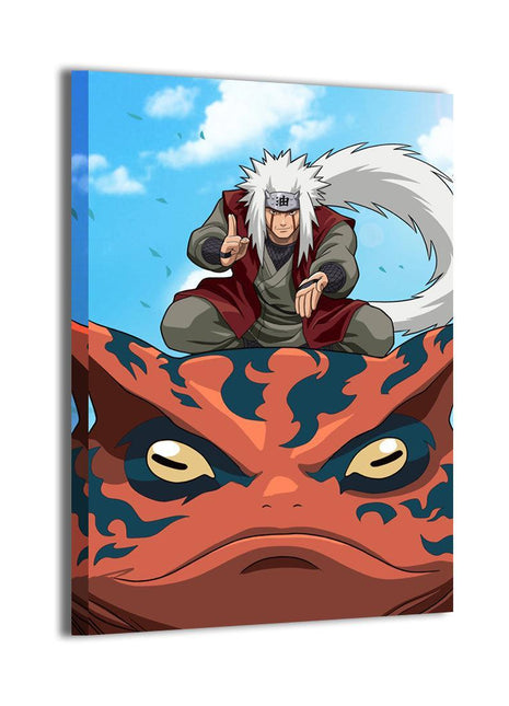 Jiraiya Summons Naruto wall art alternate view featuring the Toad Sage and Gamabunta