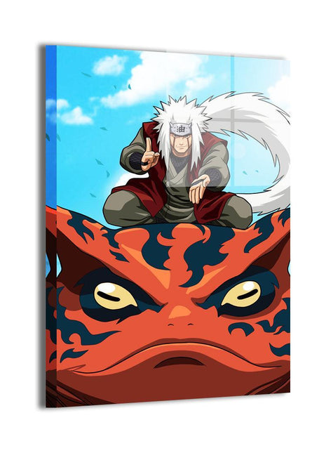 Jiraiya Summons Naruto wall art featuring Jiraiya and Gamabunta by Ryan Pasibe