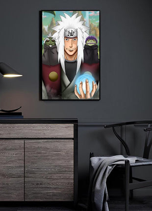 Jiraiya Sensei Naruto Toad Sage Art | Acrylic, Metal & Canvas - Snapping Turtle Gallery