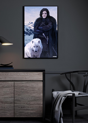 Jon Snow Wall Art | Game of Thrones HD Acrylic, Metal & Canvas Print - Snapping Turtle Gallery