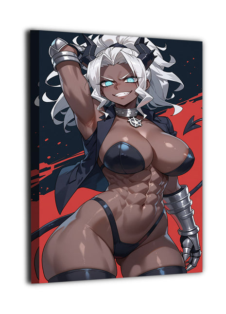 Infernal Judgement Wall Art 24x36 Canvas Print – Helltaker Demon Artwork