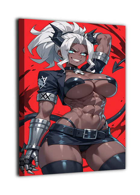 Fallen Angel Fury Wall Art Canvas Print – Judgment Demon Helltaker Artwork