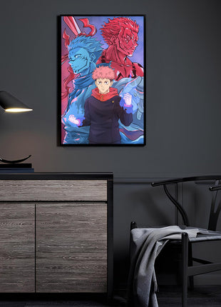 Itadori & Sukuna Wall Art | Jujutsu Kaisen Acrylic, Metal & Canvas - Snapping Turtle Gallery