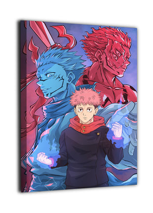 Itadori & Sukuna Wall Art | Jujutsu Kaisen Acrylic, Metal & Canvas - Snapping Turtle Gallery