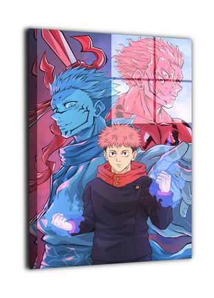 Itadori & Sukuna Wall Art | Jujutsu Kaisen Acrylic, Metal & Canvas - Snapping Turtle Gallery