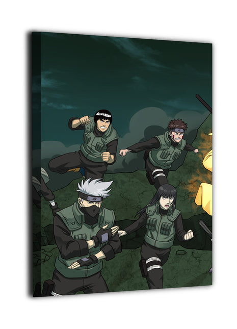 Kakashi Guy Hinata Kiba Art | Acrylic, Metal & Canvas [variant_option1] Print, Premium Wall Art by Snapping Turtle Gallery