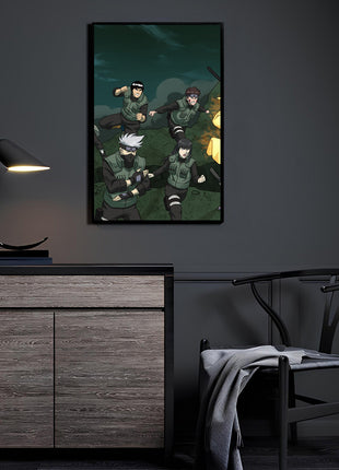 Kakashi - Guy Wall Art | Naruto Allied Shinobi Acrylic, Metal & Canvas - Snapping Turtle Gallery