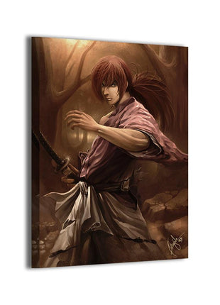 Kenshin Himura Art | Acrylic, Metal & Canvas - Snapping Turtle Gallery