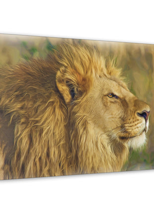 King of the Plains – Lion in the Savanna Wall Art | STG Collection - Snapping Turtle Gallery