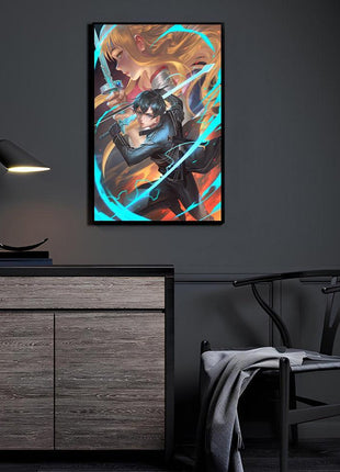 Kirito & Asuna Wall Art | Sword Art Online Acrylic, Metal & Canvas - Snapping Turtle Gallery