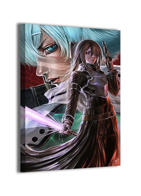 Kirito & Sinon Wall Art | SAO Ultra-HD Acrylic, Metal & Canvas Print - Snapping Turtle Gallery