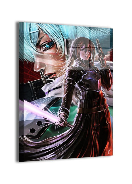 Kirito & Sinon Wall Art | SAO Ultra-HD Acrylic, Metal & Canvas Print - Snapping Turtle Gallery