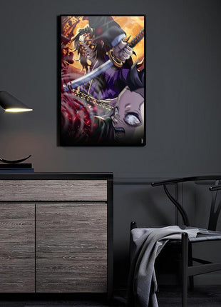 Kokushibo Wall Art | Demon Slayer Fan Art | Snapping Turtle Gallery - Snapping Turtle Gallery