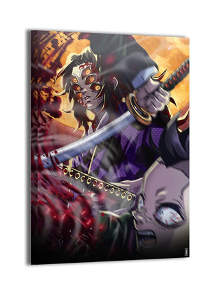 Kokushibo Wall Art | Demon Slayer Fan Art | Snapping Turtle Gallery - Snapping Turtle Gallery