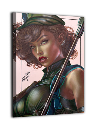 Lady Jaye Wall Art | Aurelio Rigoni Acrylic, Metal & Canvas Print - Snapping Turtle Gallery