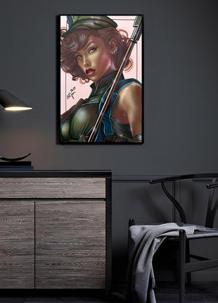 Lady Jaye Wall Art | Aurelio Rigoni Acrylic, Metal & Canvas Print - Snapping Turtle Gallery