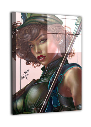 Lady Jaye Wall Art | Aurelio Rigoni Acrylic, Metal & Canvas Print - Snapping Turtle Gallery