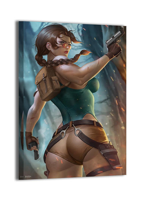 Lara Croft Wall Art | Tomb Raider Acrylic, Metal & Canvas - Snapping Turtle Gallery