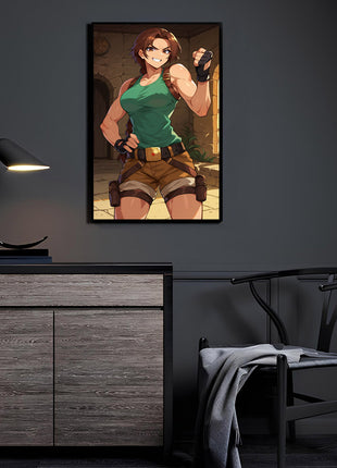 Lara Croft Wall Art | Tomb Raider Fan Art | Snapping Turtle Gallery - Snapping Turtle Gallery