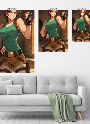 Lara Croft Wall Art | Tomb Raider Fan Art | Snapping Turtle Gallery - Snapping Turtle Gallery