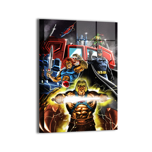 Metal—sleek finish emphasizing armor sheen and energy effects; Ryan Pasibe art.