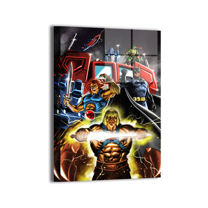 Metal—sleek finish emphasizing armor sheen and energy effects; Ryan Pasibe art.