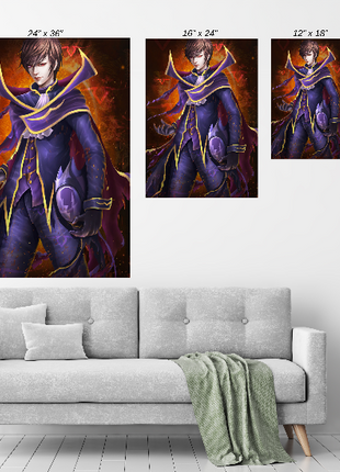 Lelouch Wall Art | Code Geass Anime HD Acrylic, Metal & Canvas Print - Snapping Turtle Gallery