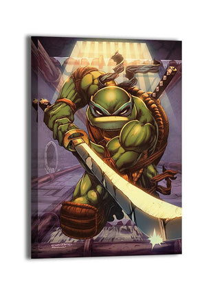 Leonardo TMNT Art | Acrylic, Metal & Canvas - Snapping Turtle Gallery