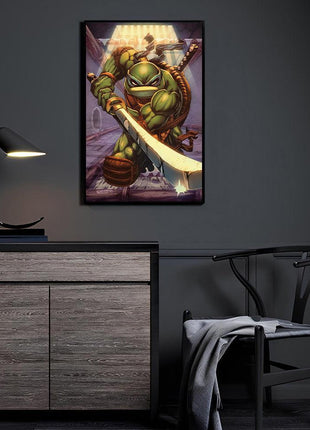 Leonardo TMNT Art | Acrylic, Metal & Canvas - Snapping Turtle Gallery