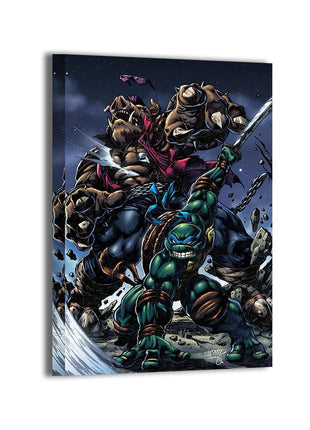 Leonardo vs Bebop Wall Art | TMNT Fan Art | Snapping Turtle Gallery - Snapping Turtle Gallery