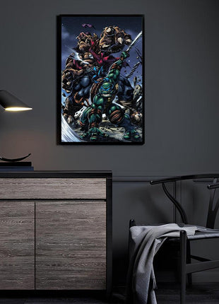 Leonardo vs Bebop Wall Art | TMNT Fan Art | Snapping Turtle Gallery - Snapping Turtle Gallery