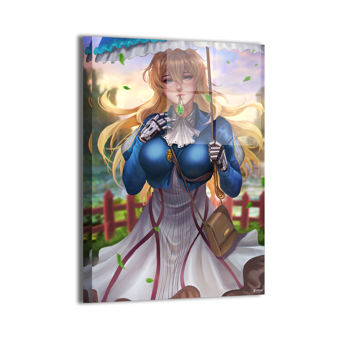 Letters in the Breeze Wall Art Metal Print – Violet Evergarden by Nopeys