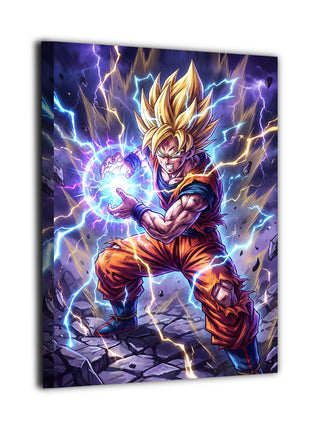 Lightning Ascension Goku Dragon Ball Z Wall Art