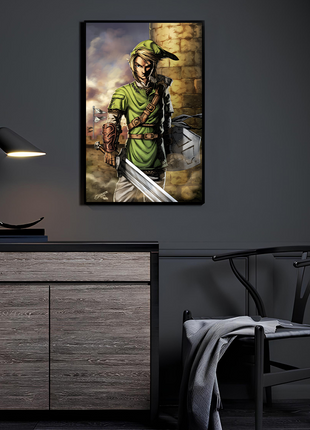 Link Art | Acrylic, Metal & Canvas - Snapping Turtle Gallery