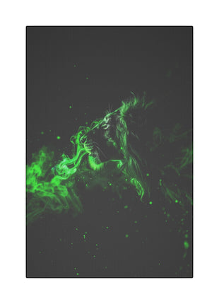 Lion Smoke Art | Acrylic, Metal & Canvas - Snapping Turtle Gallery