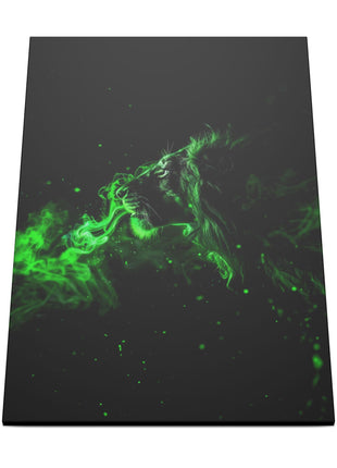 Lion Smoke Art | Acrylic, Metal & Canvas - Snapping Turtle Gallery