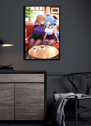 Lisa & Ganyu Wall Art | Genshin Impact Acrylic, Metal & Canvas Print - Snapping Turtle Gallery