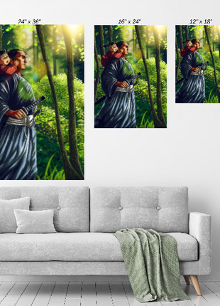 Lone Wolf and Cub Samurai Art | Acrylic, Metal & Canvas - Snapping Turtle Gallery