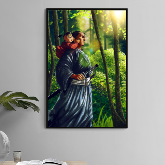 Lone Warrior's Journey Wall Art poster print

