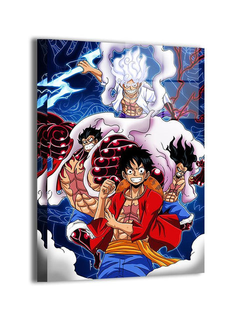 Luffy All Gears One Piece Art | Acrylic, Metal & Canvas - Snapping Turtle Gallery