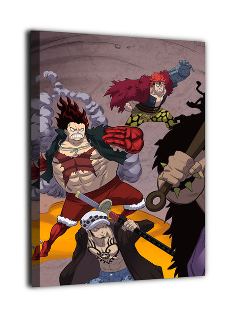 Luffy Law Kidd Wall Art | One Piece Acrylic, Metal & Canvas - Snapping Turtle Gallery