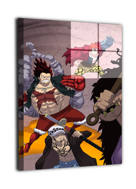 Luffy Law Kidd Wall Art | One Piece Acrylic, Metal & Canvas - Snapping Turtle Gallery