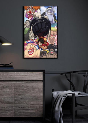 Luffy Wall Art | One Piece Emperors Acrylic, Metal & Canvas Print - Snapping Turtle Gallery