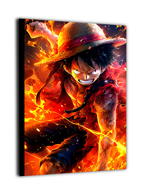 Luffy One Piece Art | Acrylic, Metal & Canvas - Snapping Turtle Gallery