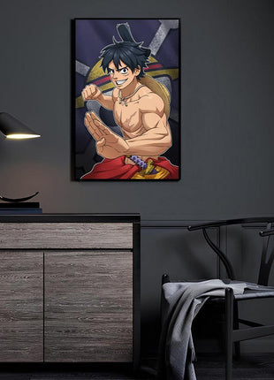 Luffy Wall Art | One Piece Acrylic, Metal & Canvas - Snapping Turtle Gallery