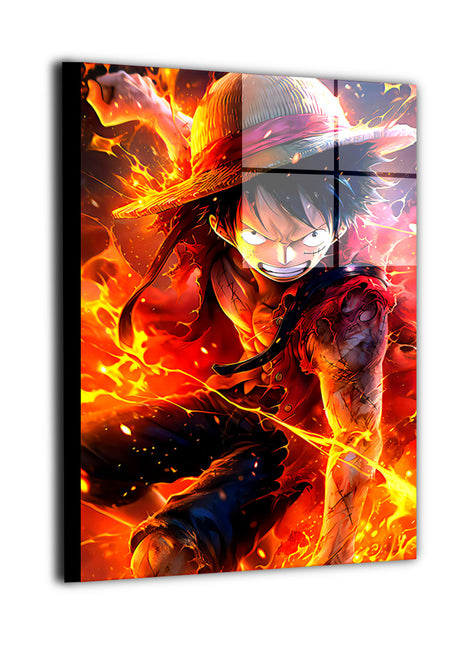 Luffy One Piece Art | Acrylic, Metal & Canvas - Snapping Turtle Gallery