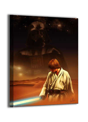 Luke Skywalker Darth Vader Star Wars Art | Acrylic, Metal & Canvas - Snapping Turtle Gallery