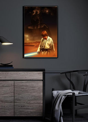 Luke Skywalker Darth Vader Star Wars Art | Acrylic, Metal & Canvas - Snapping Turtle Gallery